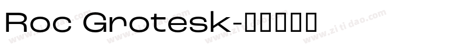 Roc Grotesk字体转换